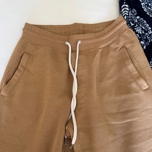 Forever 21 tan/dark ochre sweatpants with adjustable waist and real pockets